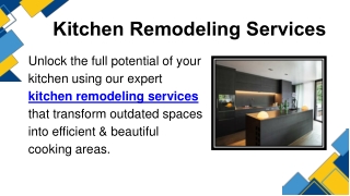 Kitchen Remodeling Services