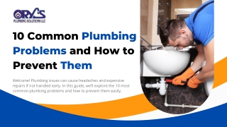 10 Common Plumbing Problems and How to Prevent Them