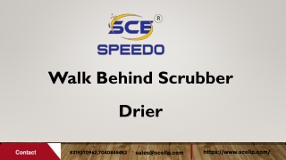 Walk Behind Scrubber Drier