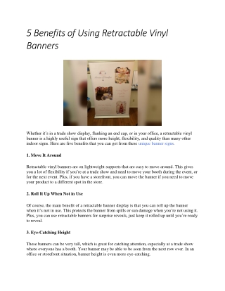 5 Benefits of Using Retractable Vinyl Banners