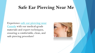 Safe Ear Piercing Near Me