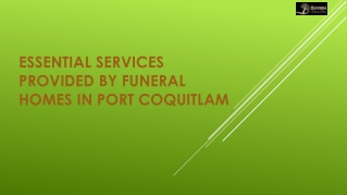Essential Services Provided by Funeral Homes in Port Coquitlam