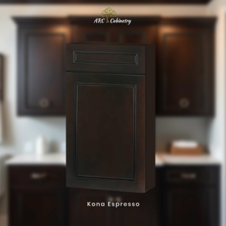 Kona Espresso Cabinets: Timeless Elegance in Dark Wood Design
