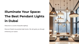 Best pendant lights in Dubai
