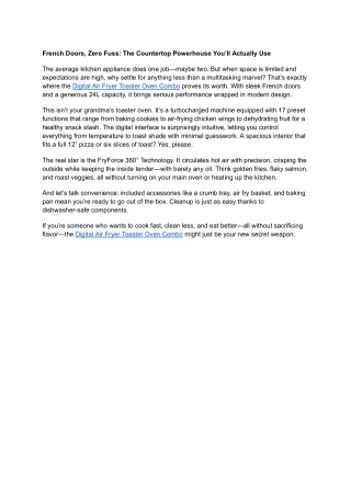 French Doors, Zero Fuss_ The Countertop Powerhouse You’ll Actually Use