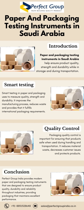 Paper And Packaging Testing Instruments in Saudi Arabia
