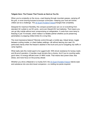 Tailgate Hero_ The Freezer That Travels as Hard as You Do