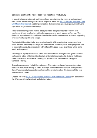 Command Central_ The Power Desk That Redefines Productivity