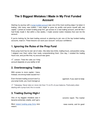 The 5 Biggest Mistakes I Made in My First Funded Account - Google Docs