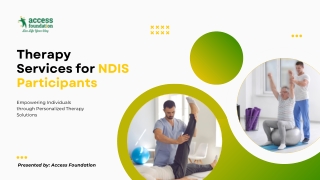 Comprehensive Therapy Services for NDIS Participants
