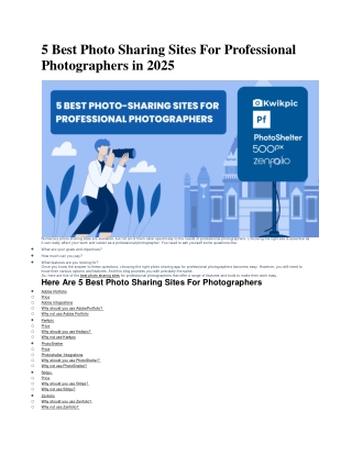 5 Best Photo Sharing Sites For Professional Photographers in 2025