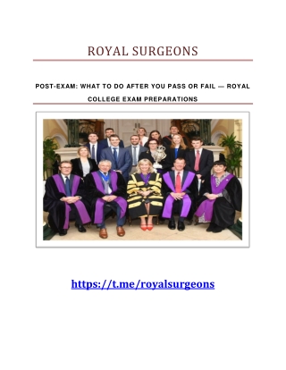 Post-Exam: What to Do After You Pass or Fail — Royal College Exam Preparations