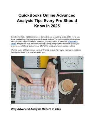 QuickBooks Online Advanced Analysis Tips Every Pro Should Know in 2025