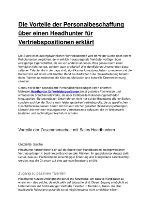 Die-Vorteile-der-Personalbeschaffung-über-einen-Headhunter-für-Vertriebspositionen-erklärt