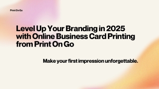 Buy Online Business Card Printing from Print On Go
