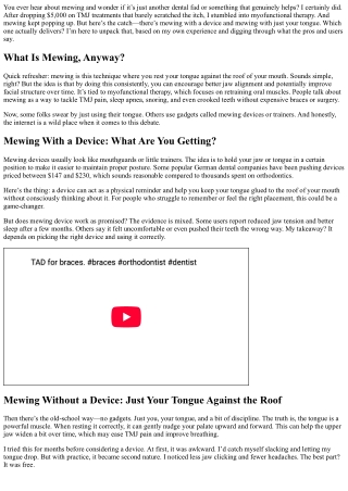 Mewing With a Device vs Without: Which Actually Works?