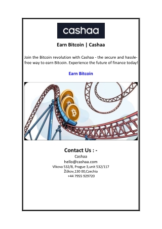 Earn Bitcoin  Cashaa