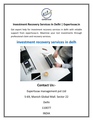 Investment Recovery Services In Delhi