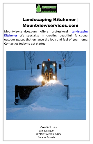 Landscaping Kitchener | Mountviewservices.com