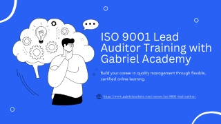 ISO 9001 lead Auditor training course in UAE-GA
