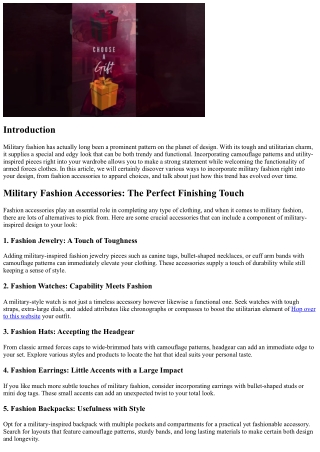 Military Fashion: Integrating Camouflage and Energy right into Your Style