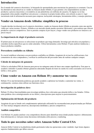 Vender en Amazon desde Alibaba: simplifica tu proceso