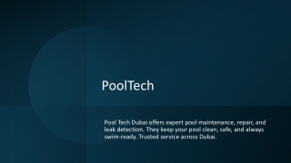 Best Pool Companies In Dubai - Pooltech dubai
