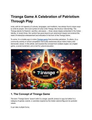 Tiranga Game