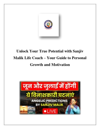 sanjiv malik life coach on youtube