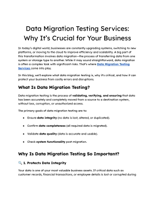 Data Migration Testing Services_ Why It’s Crucial for Your Business