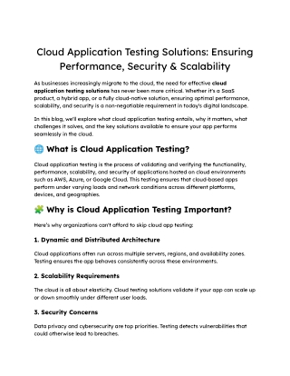 Cloud Application Testing Solutions_ Ensuring Performance, Security & Scalability