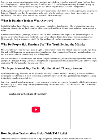 Daytime Wear: The Part Everyone Skips