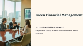 Comprehensive planning for individuals, business owners, and real estate pros