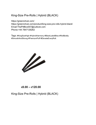 King-Size Pre-Rolls _ Hybrid (BLACK)