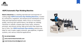 HDPE Automatic Pipe Welding Machine