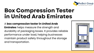 Box Compression Tester in United Arab Emirates