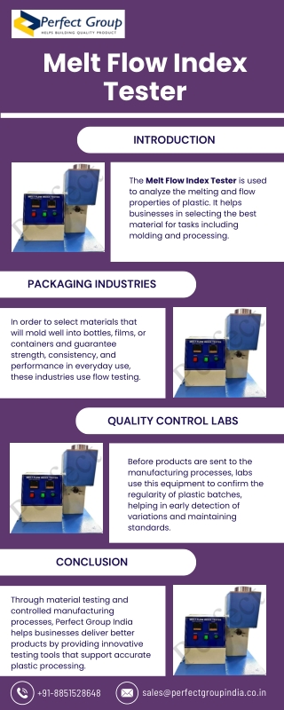 Melt Flow Index Tester