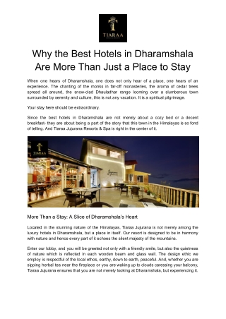 Top Hotels in Dharamshala – Stay Beyond Expectations