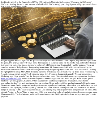 CFD Trading in Malaysia: Where Leverage and Late-Night Mamak Chats Meet