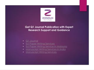 Get Q1 Journal Publication with Expert Research Support and Guidance