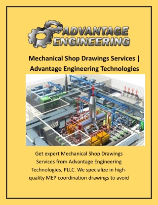 Mechanical Shop Drawings Services