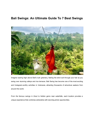 Bali Swings