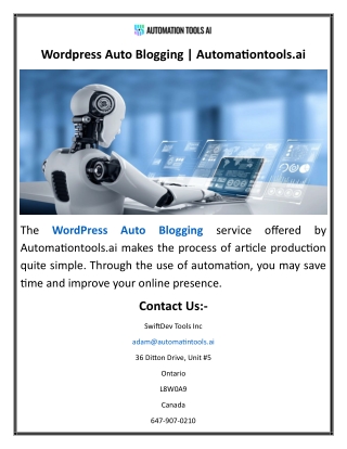 Wordpress Auto Blogging  Automationtools