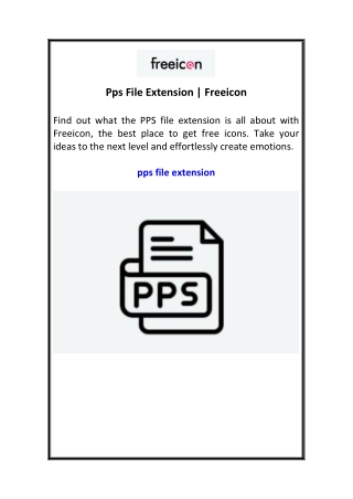 Pps File Extension  Freeicon