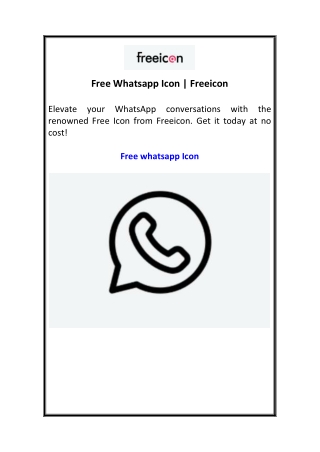 Free Whatsapp Icon  Freeicon