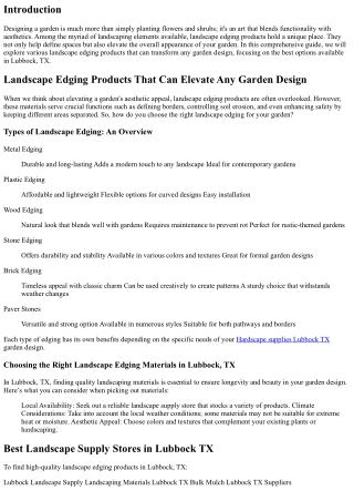 Landscape Edging Products That Can Elevate Any Garden Design