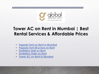 Tower AC on Rent in Mumbai  Best Rental Services & Affordable Prices