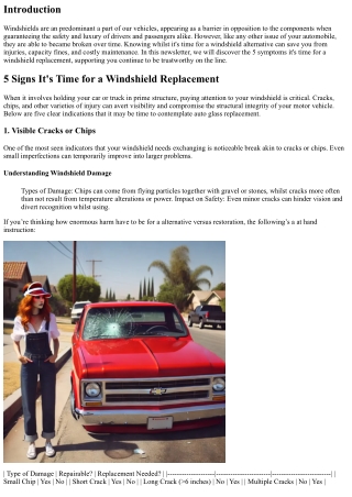 5 Signs It's Time for a Windshield Replacement