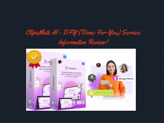 ClipsMate AI - DFY (Done-For-You) Service Information Review!