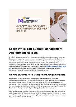 Learn While You Submit_ Management Assignment Help UK